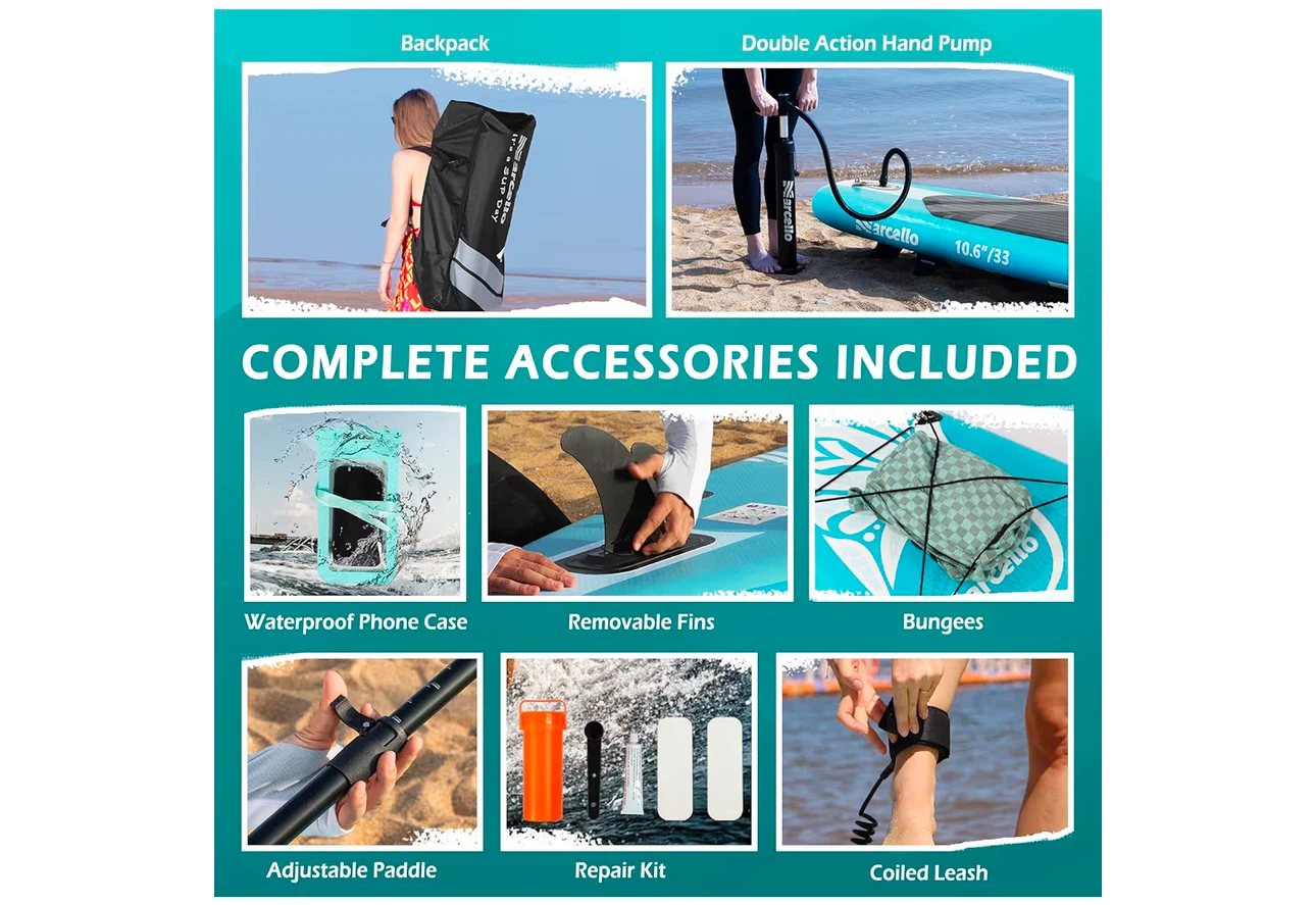 MarCello 10.6" Stand Up Paddleboard Package - photo 4