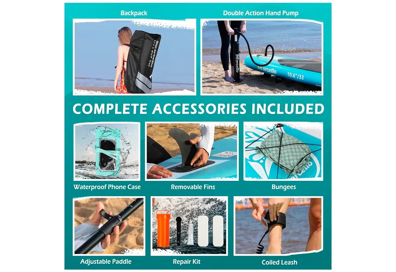 MarCello 10.6" Stand Up Paddleboard Package - photo 4