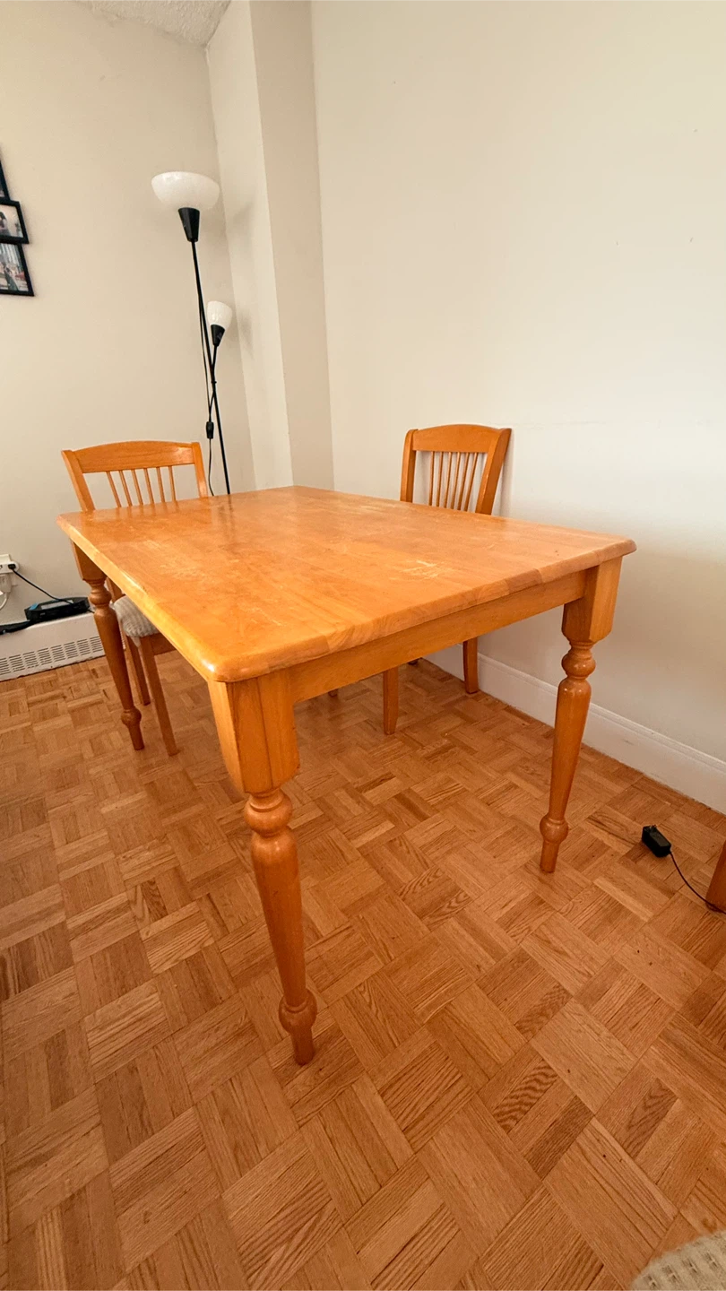 Wooden Dining Table with 4 Chairs - photo 2