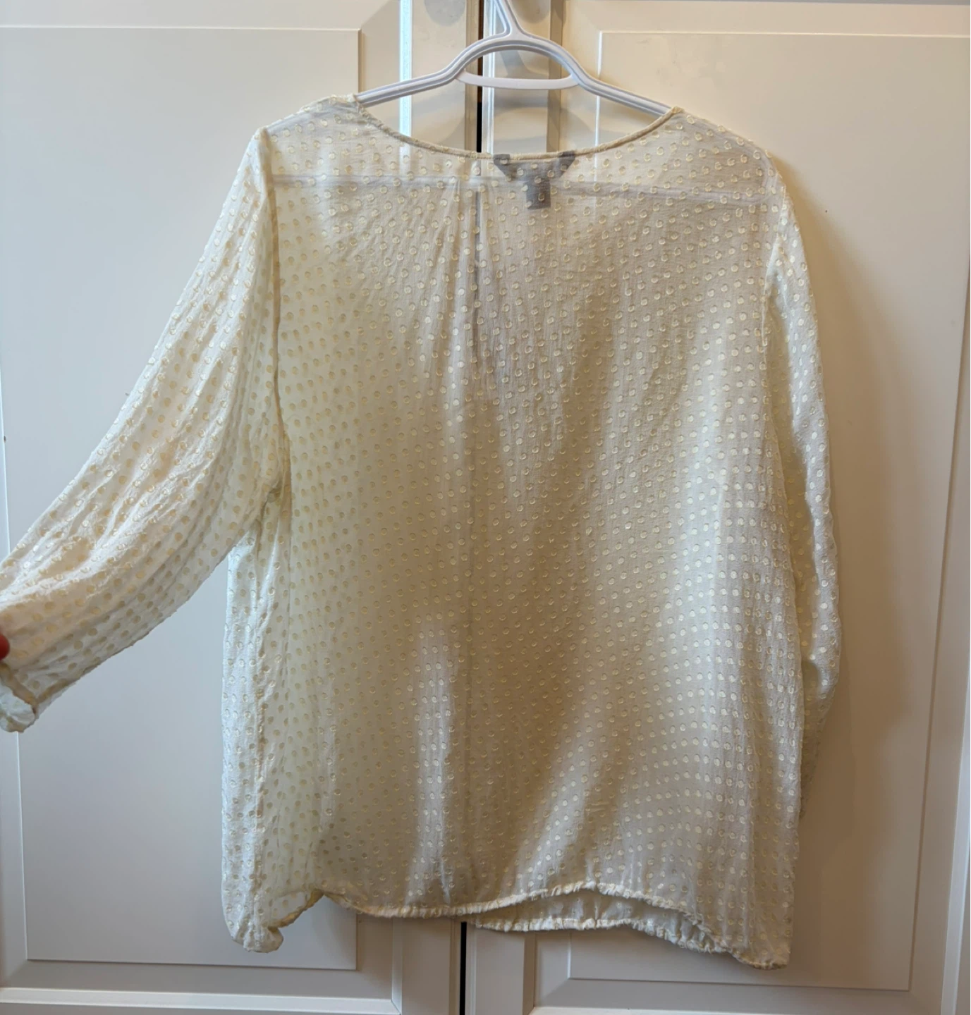 Tommy Bahama Cream Dotted Tassel Blouse XL/TG - photo 2