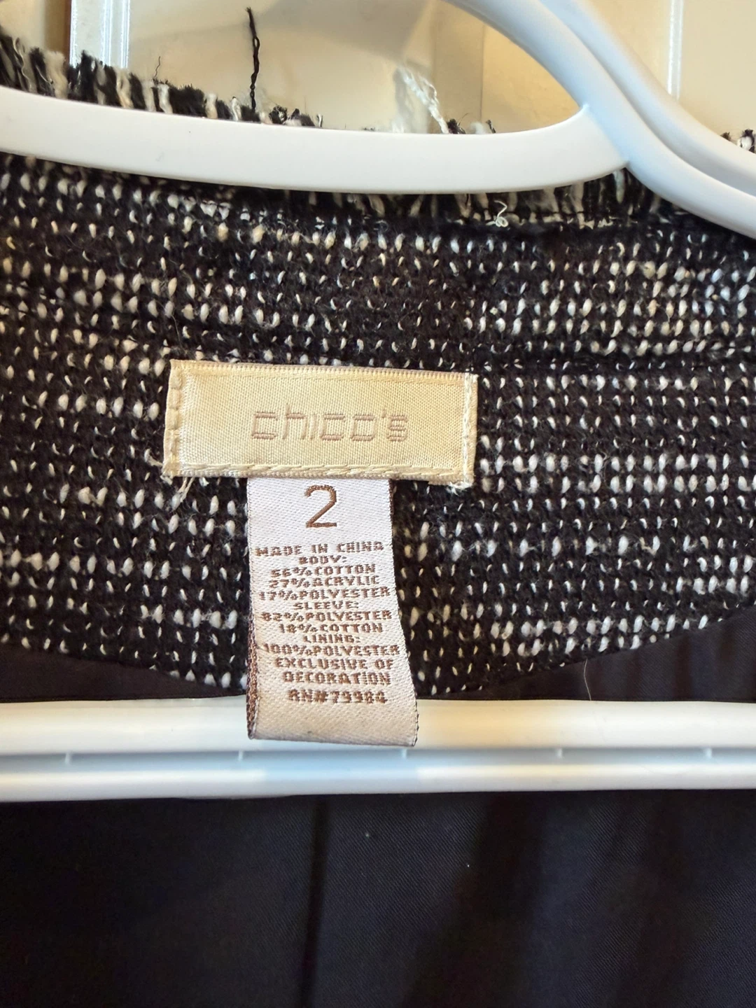 Chico's Tweed Blazer Jacket Size 2 (12/14) - photo 3