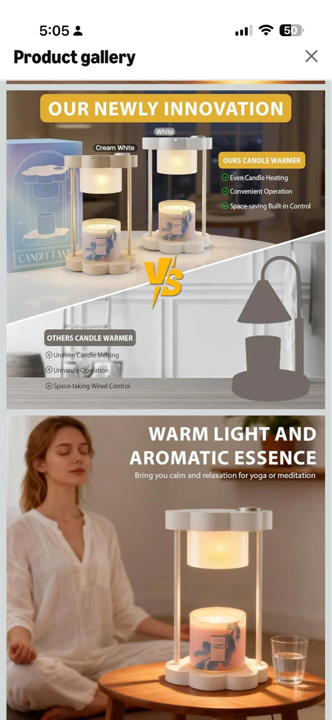 Candle Warmer Lamp - Timer & Dimmer Control - photo 4