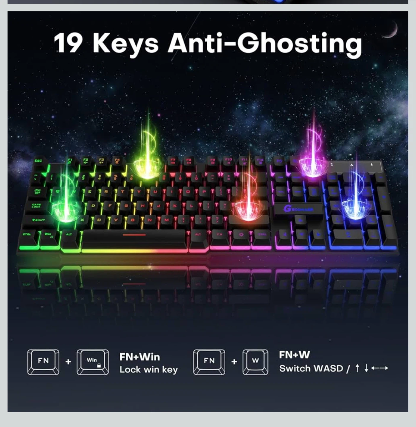 Gaming Keyboard with RGB Backlight