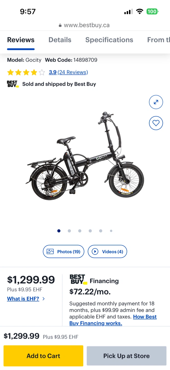 GO CITY Folding Electric Bike - photo 3