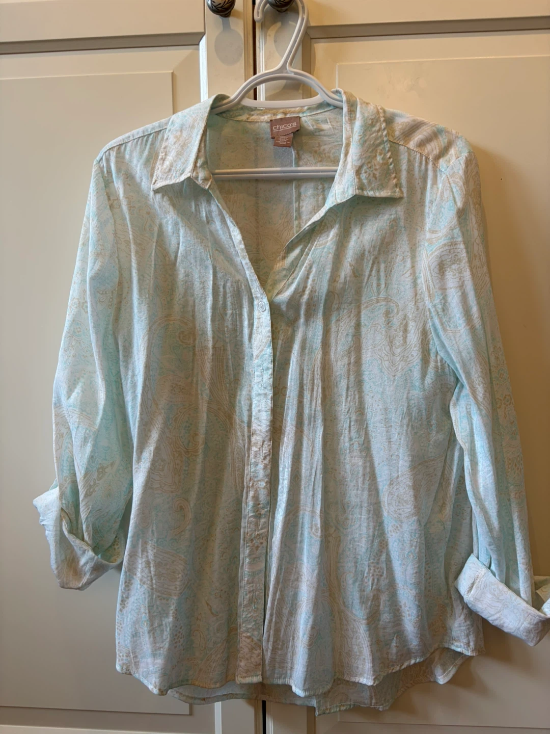 Chico's Paisley Button-Up Shirt