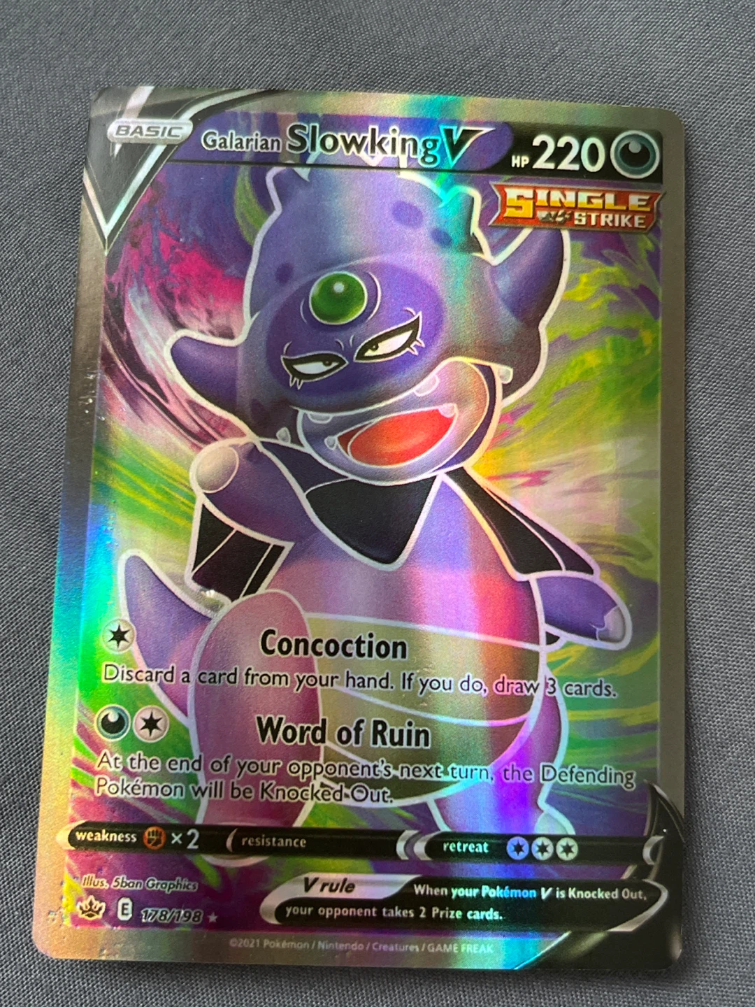 Galarian Slowking V Pokemon Card!!!!!