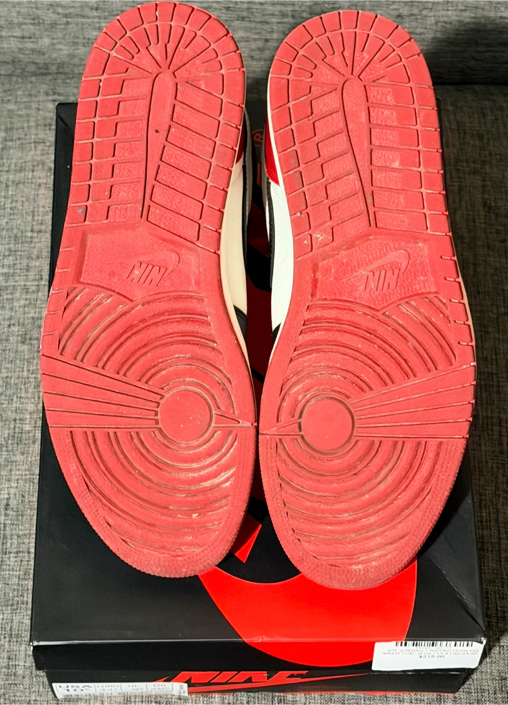 Air Jordan 1 Retro High OG "Bred Toe" Size 10.5 - photo 5