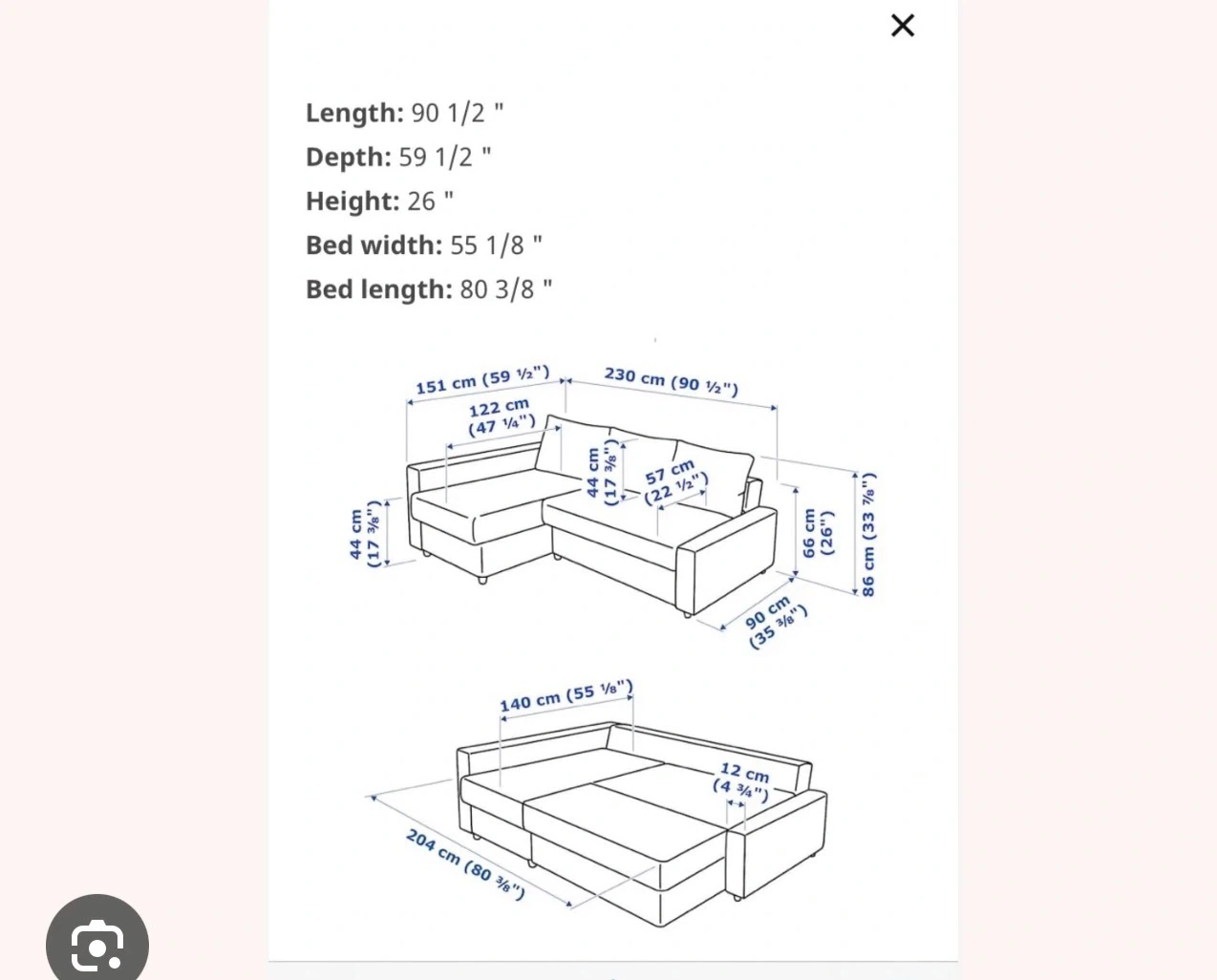 Couch/Bed for sale - photo 5