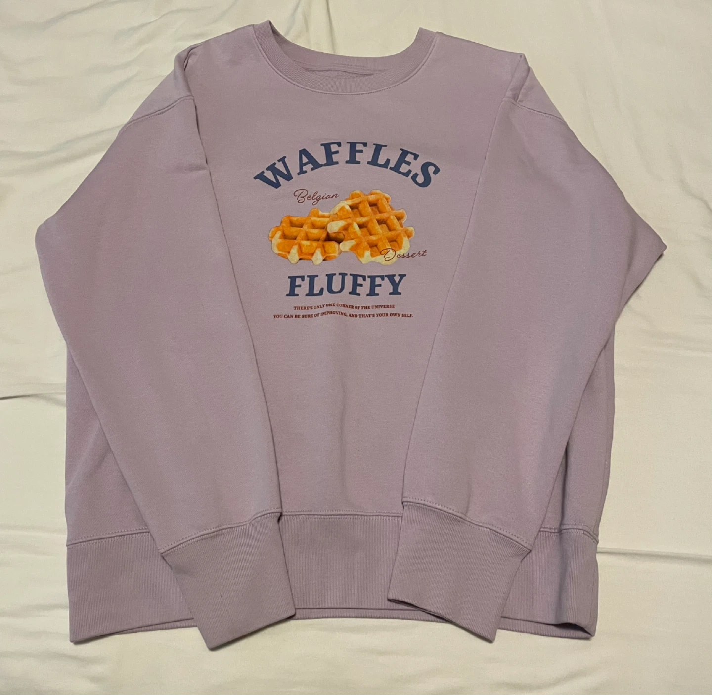 Purple "Waffles Belgian Dessert Fluffy" Sweater