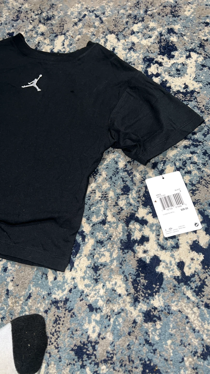 Jordan Girls Black T-Shirt