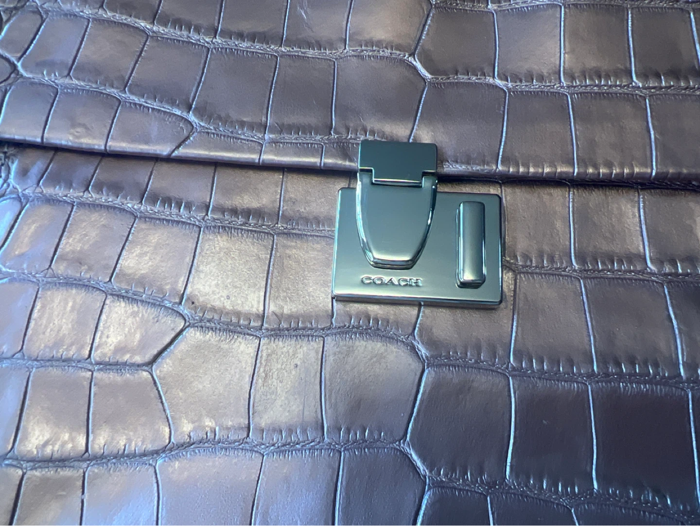 COACH Rose Gold Embossed Leather Clutch Wristlet - photo 3