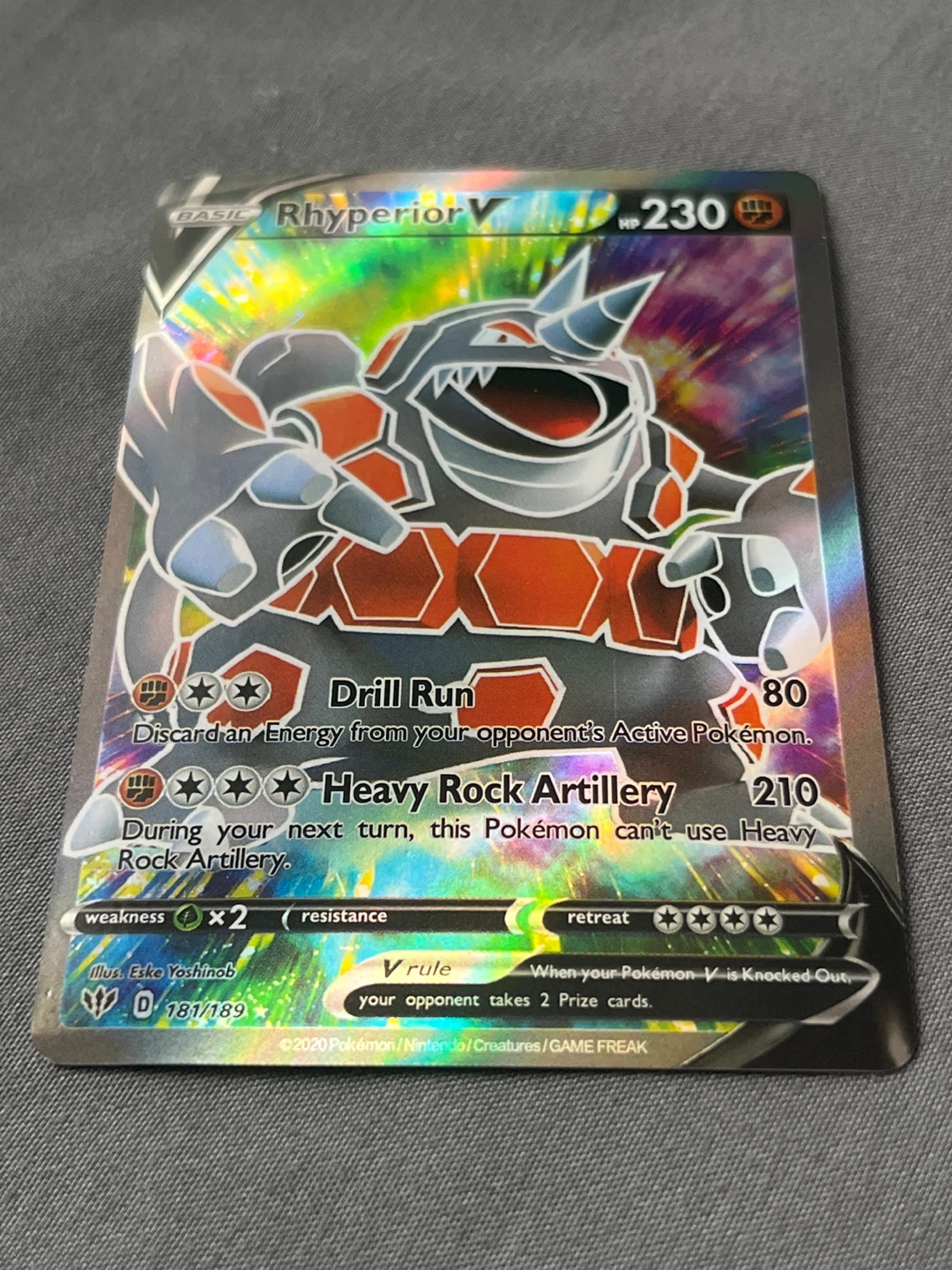 !!!Pokemon TCG Rhyperior V Card!!!