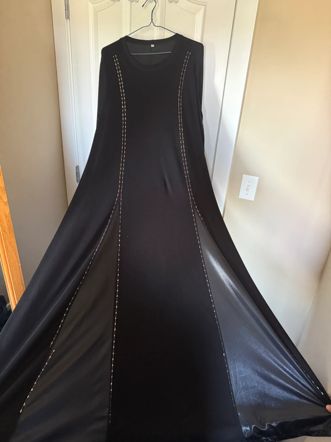 Black Abaya Dress with Embellishments - photo 4