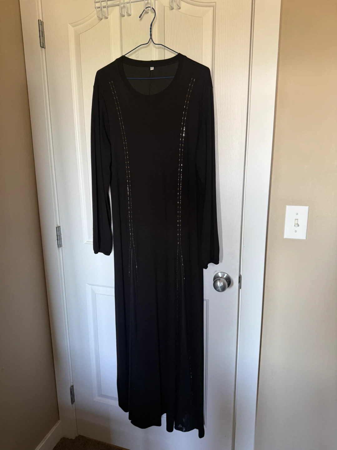 Black Abaya Dress with Embellishments