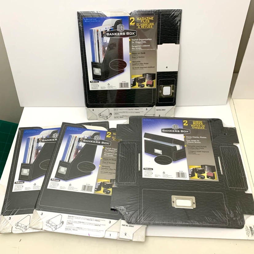 Magazine Files Check Boxes Office Organizer Bankers Box Set Of 6
