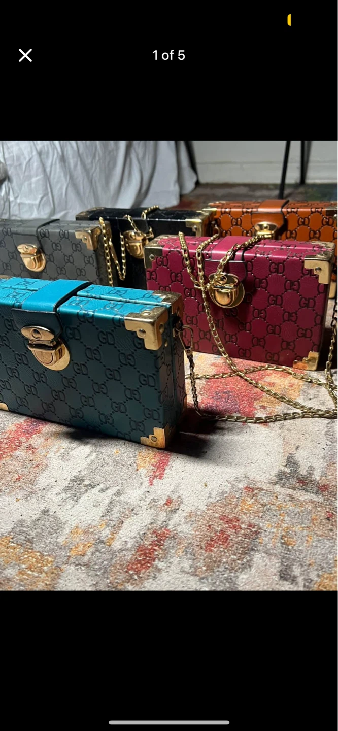 Designer-inspired Mini Trunk Handbag
