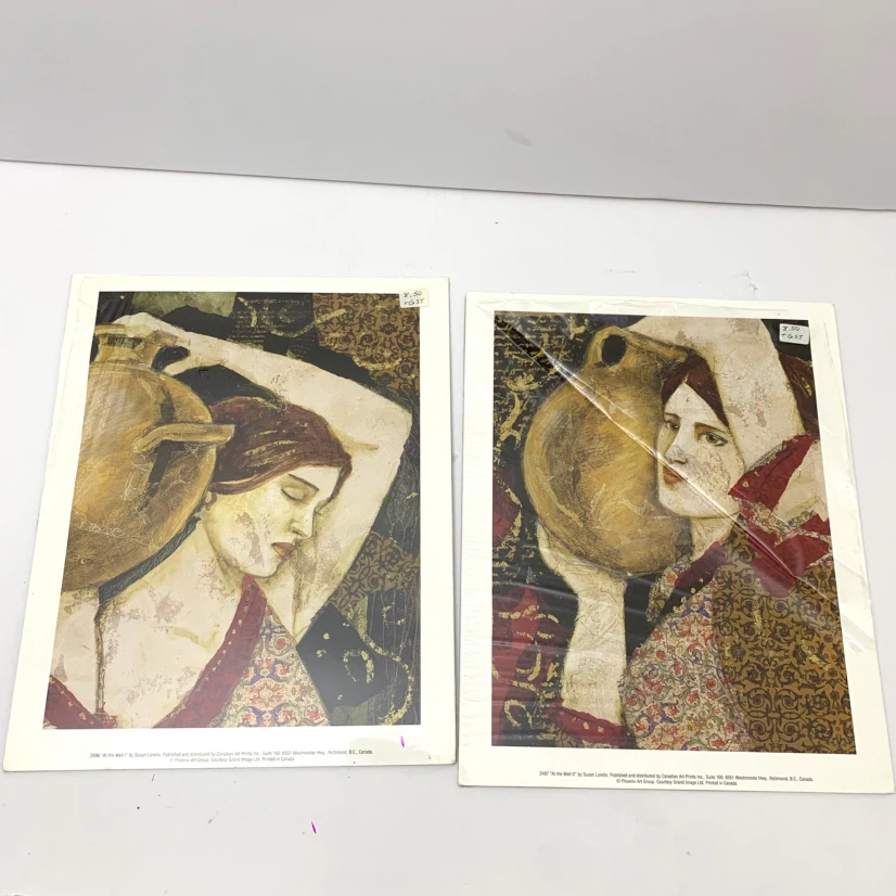 Art Prints Wall Home Decor Susan Loretto At The Well Set Of 2