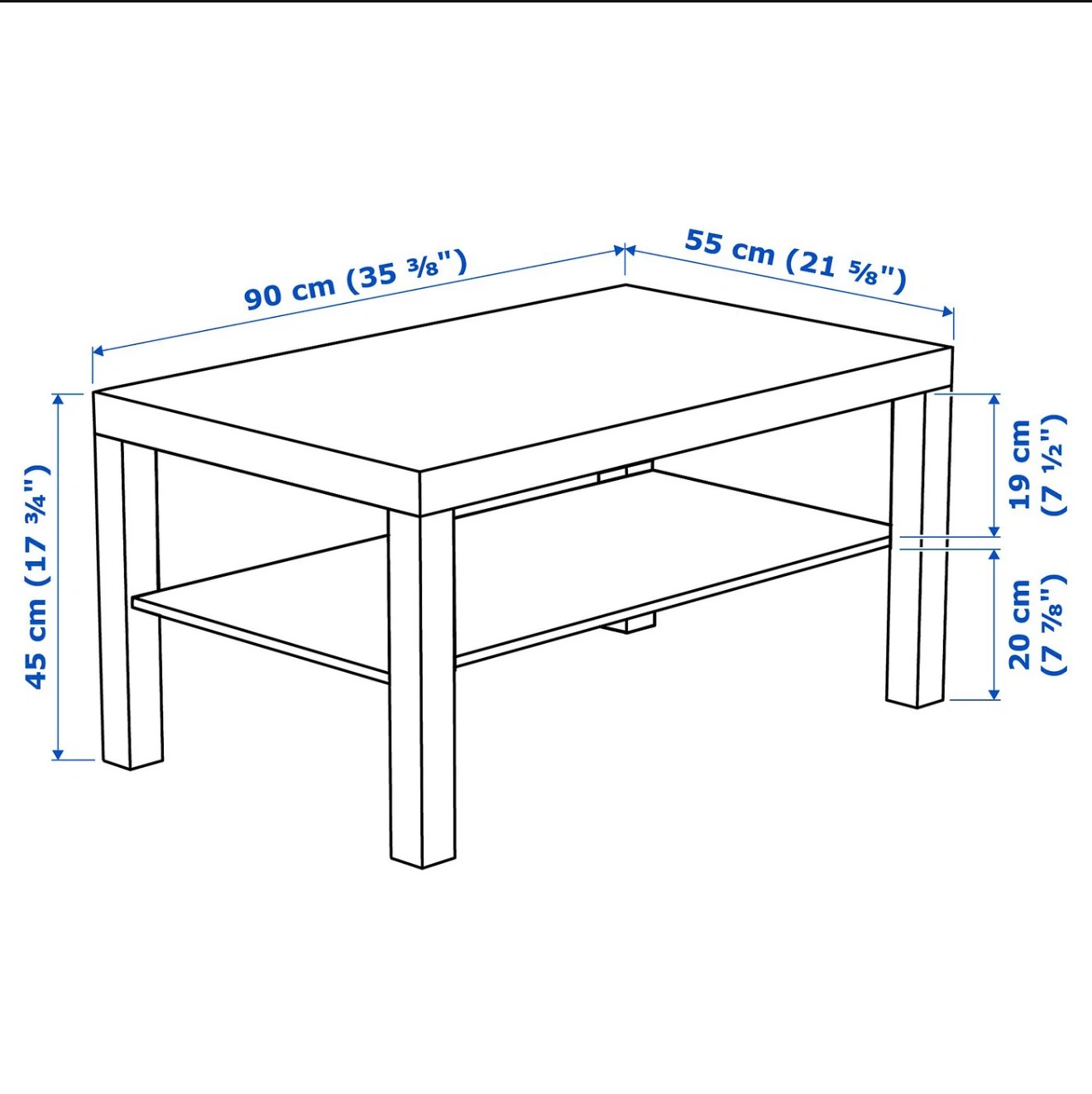 IKEA coffee table with shelf - photo 3