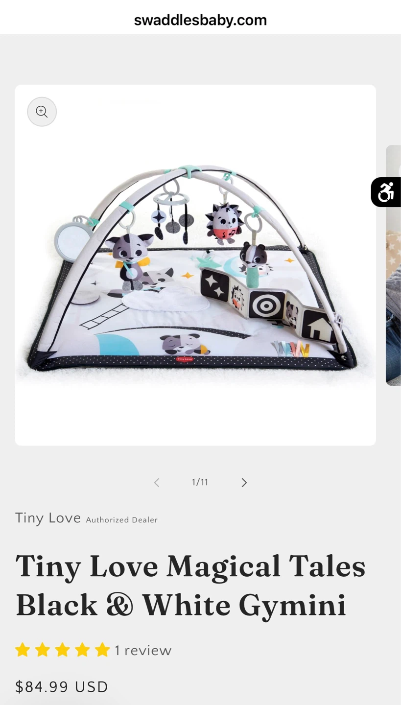 Tiny Love Magical Tales Black & White Gymini Play Mat