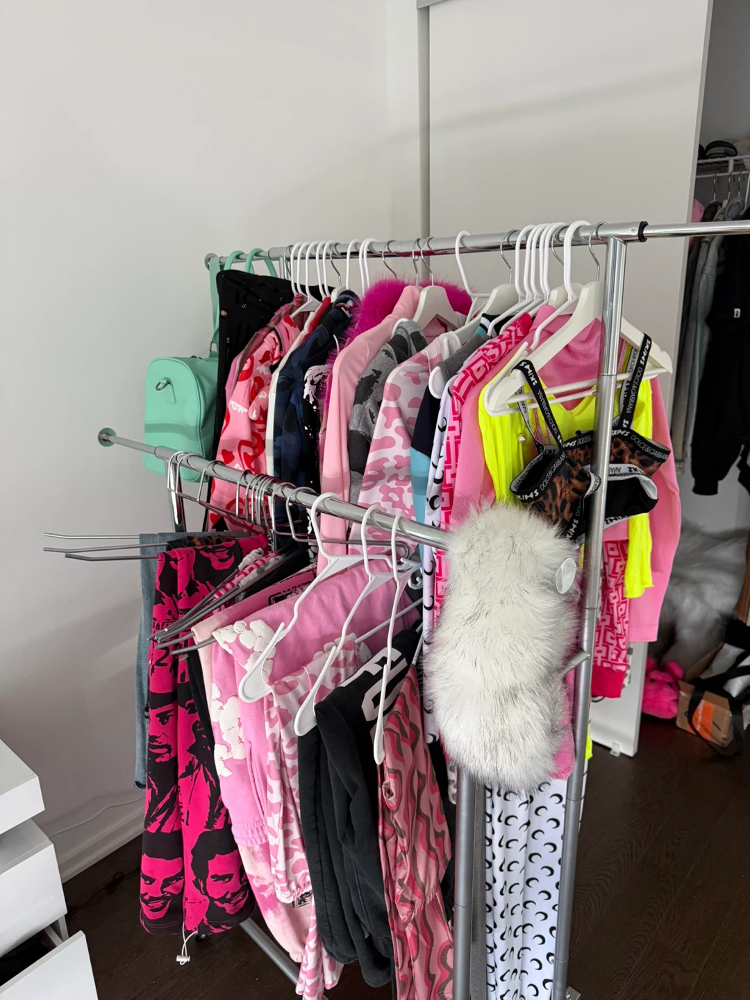 Adjustable Rolling Clothing Rack - photo 2