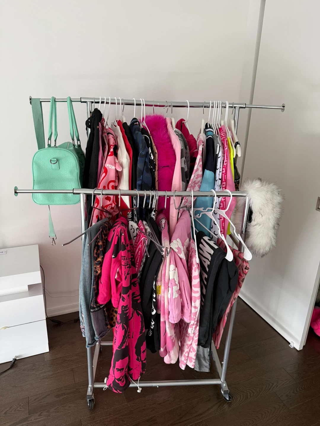 Adjustable Rolling Clothing Rack - photo 3
