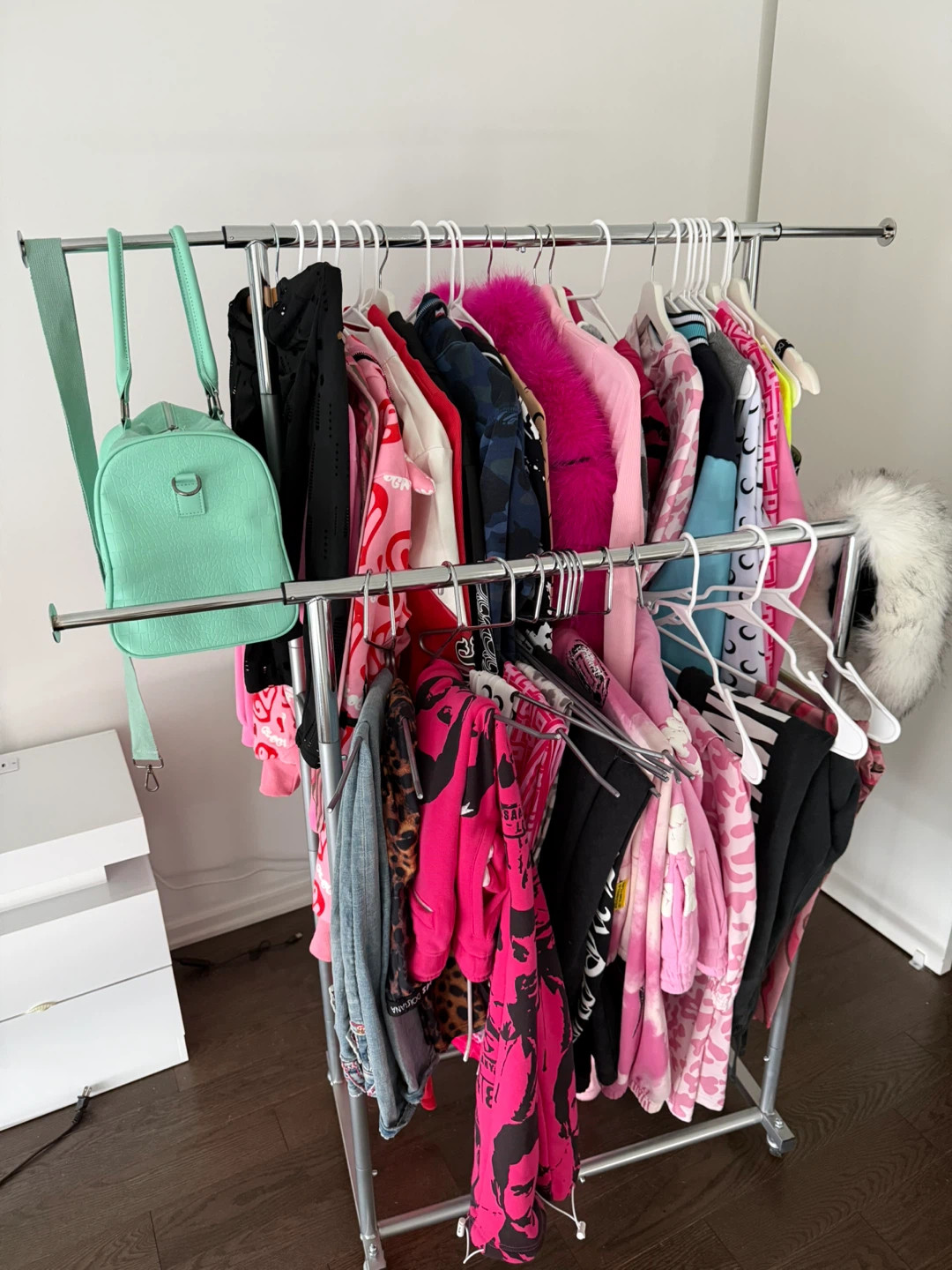 Adjustable Rolling Clothing Rack - photo 4