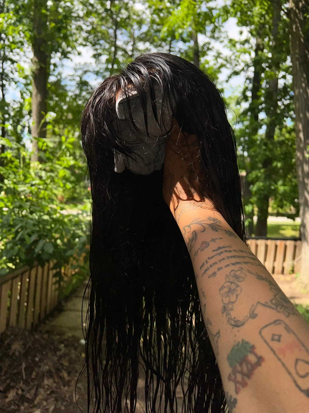 Human hair wig 36” with bangs