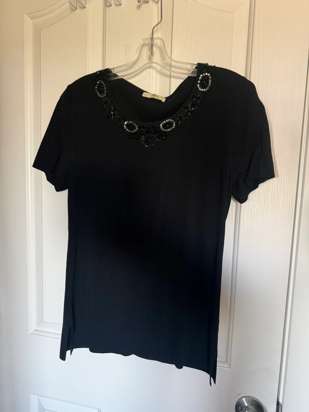 Black Embellished Cardigan and Top Set - photo 2
