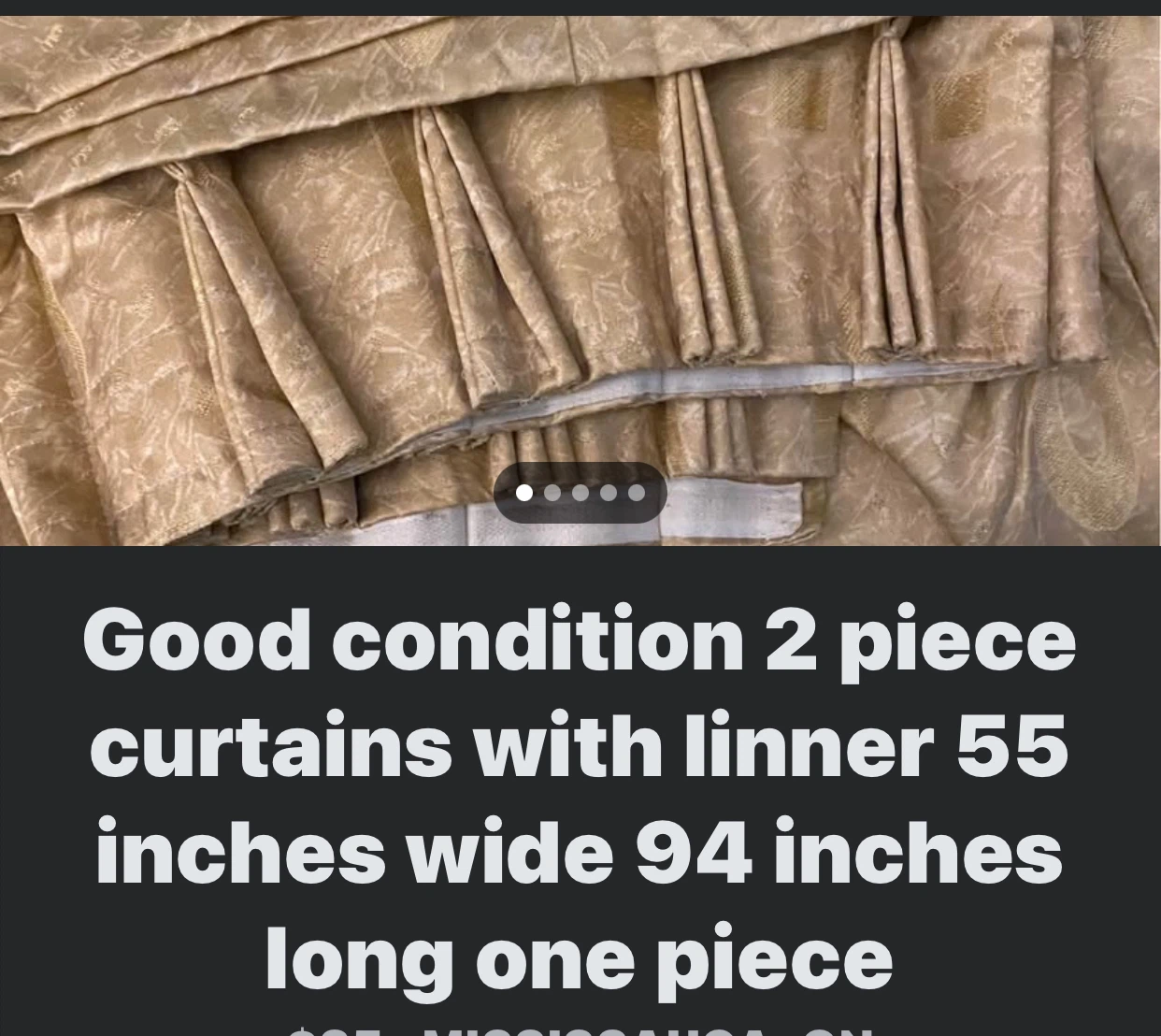 Curtains with Liner - 55" W x 94" L (2 Pieces)