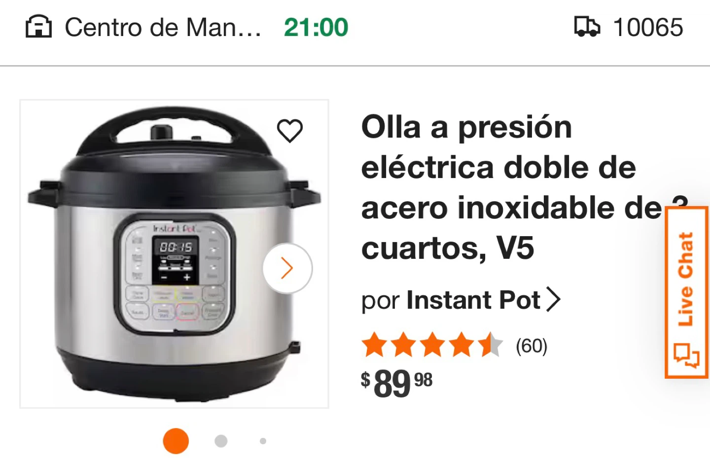 Instant Pot Electric Pressure Cooker - Stainless Steel
