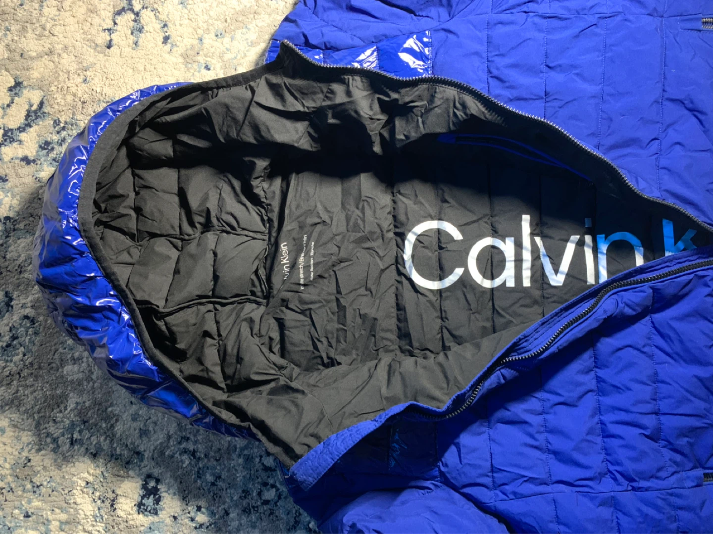 Calvin Klein Puffer Jacket - Blue - Size L