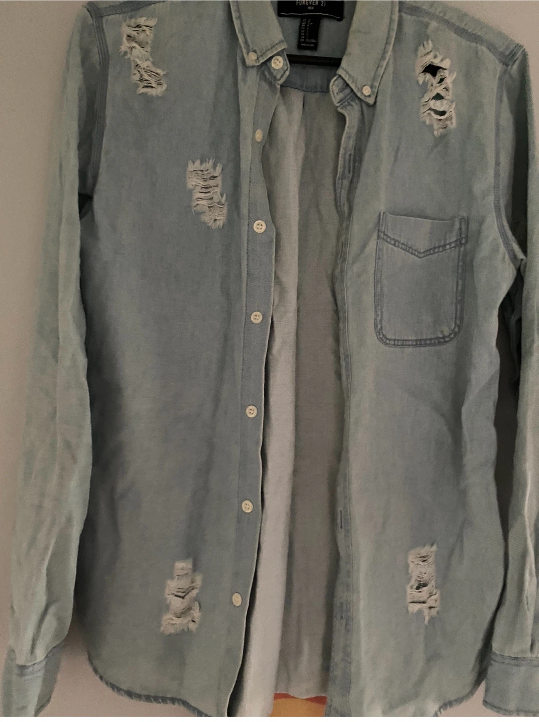 Forever 21 Distressed Denim Shirt - photo 2