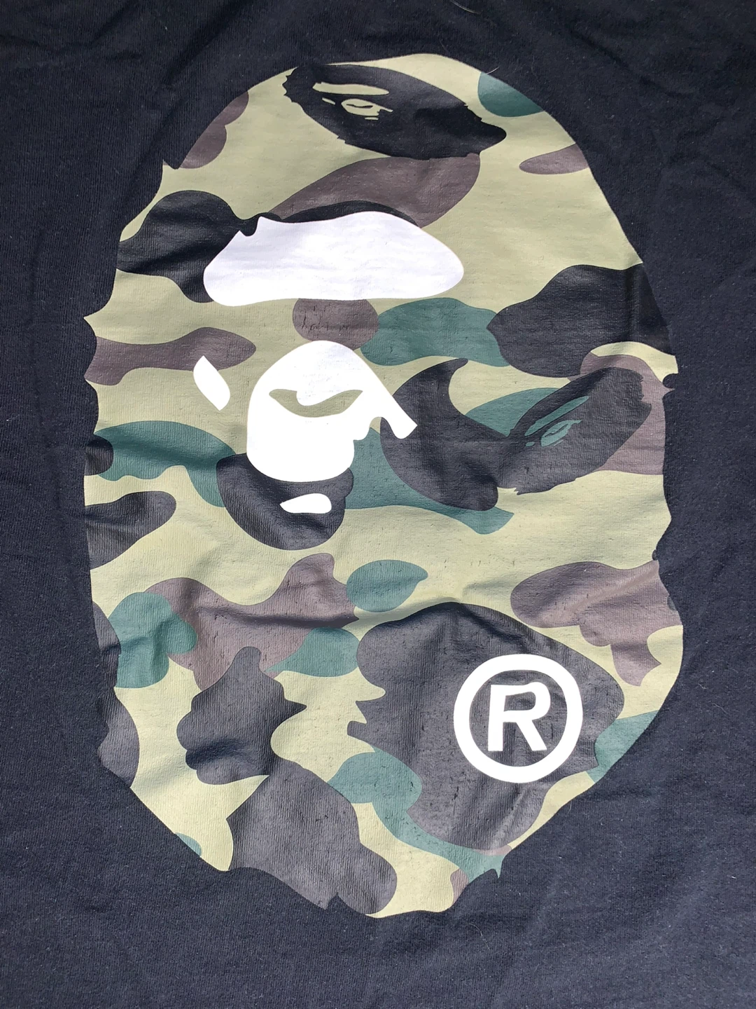 BAPE A Bathing Ape Camo Shark Face T-Shirt - photo 4