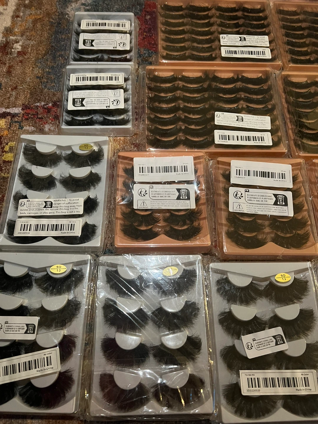 Assorted Pack of False Eyelashes 250 pairs