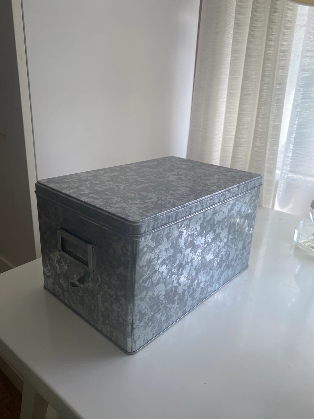 Pottery Barn Galvinazed Metal Storage Box - photo 3