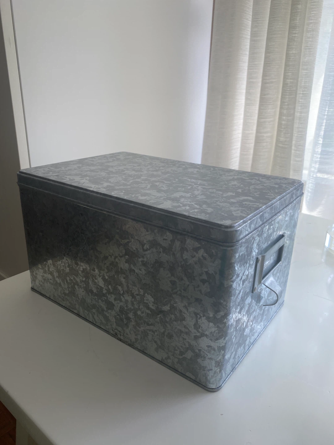 Pottery Barn Galvinazed Metal Storage Box - photo 2