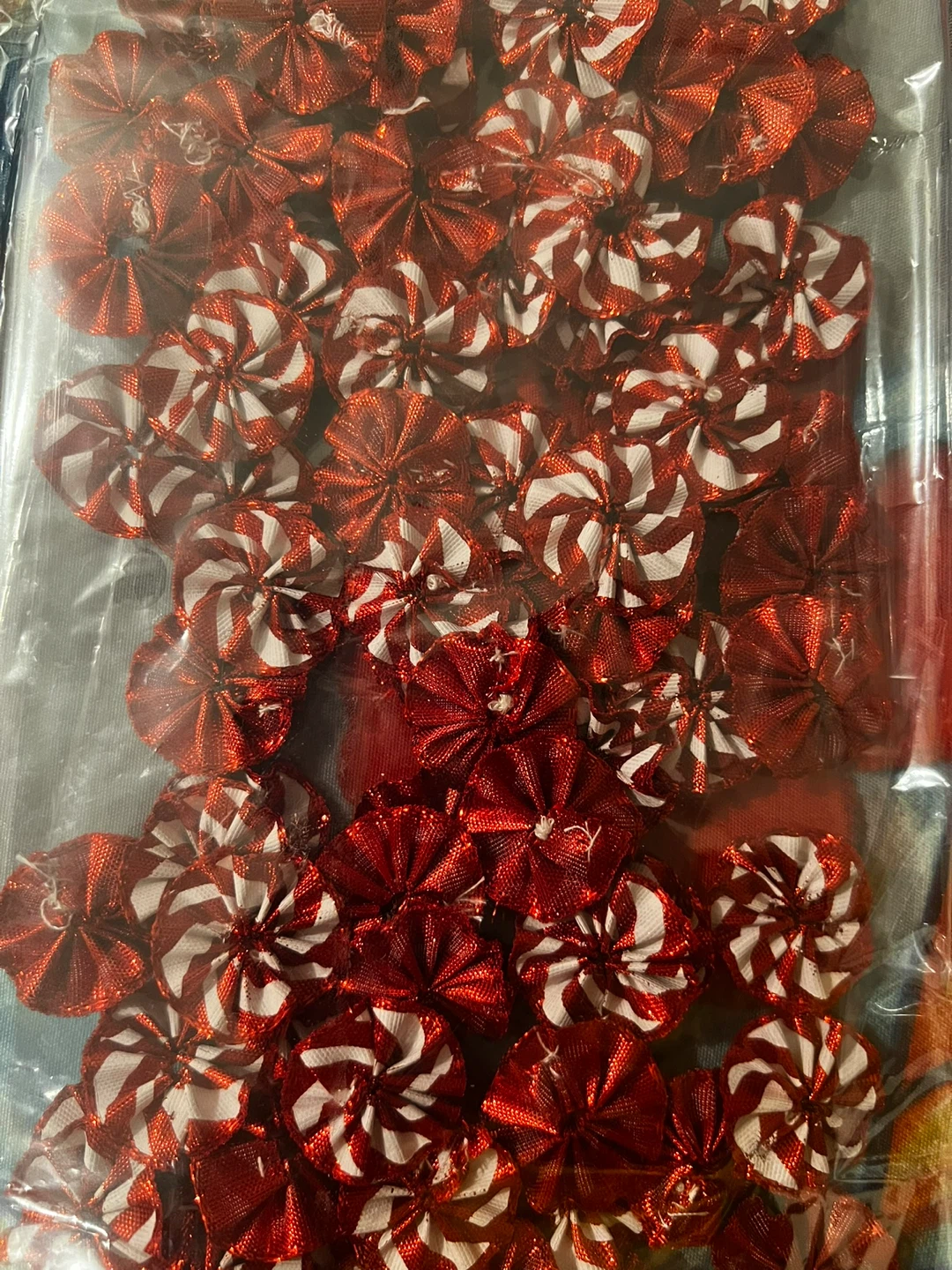 Handmade Craft Embellishments - Red and White Swirls - photo 4