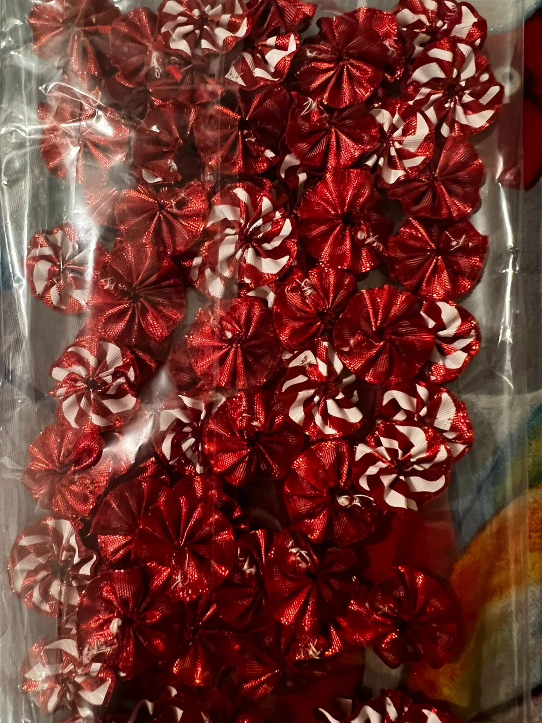Handmade Craft Embellishments - Red and White Swirls - photo 5