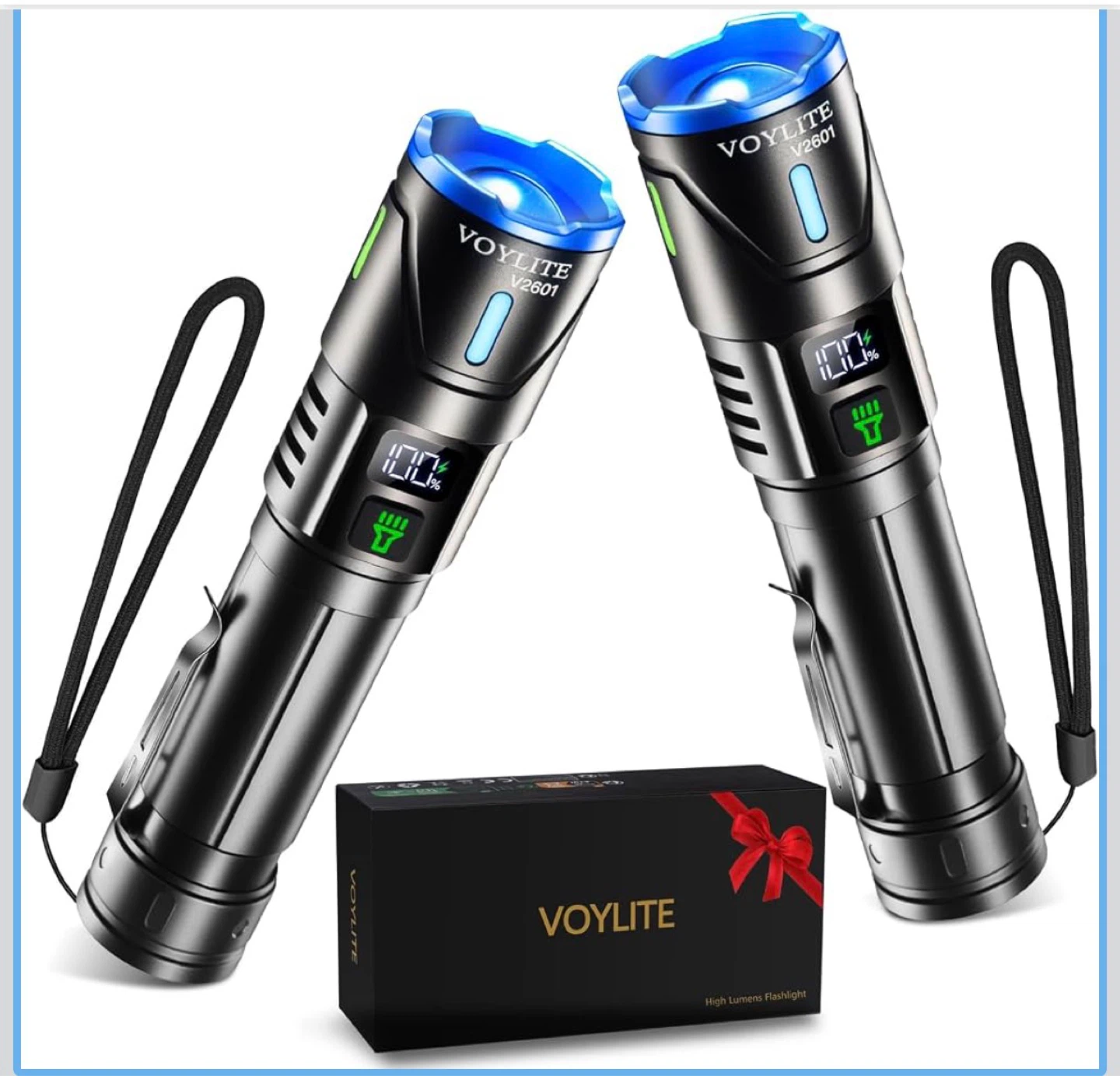 Super Bright LED Flashlight 2-Pack
