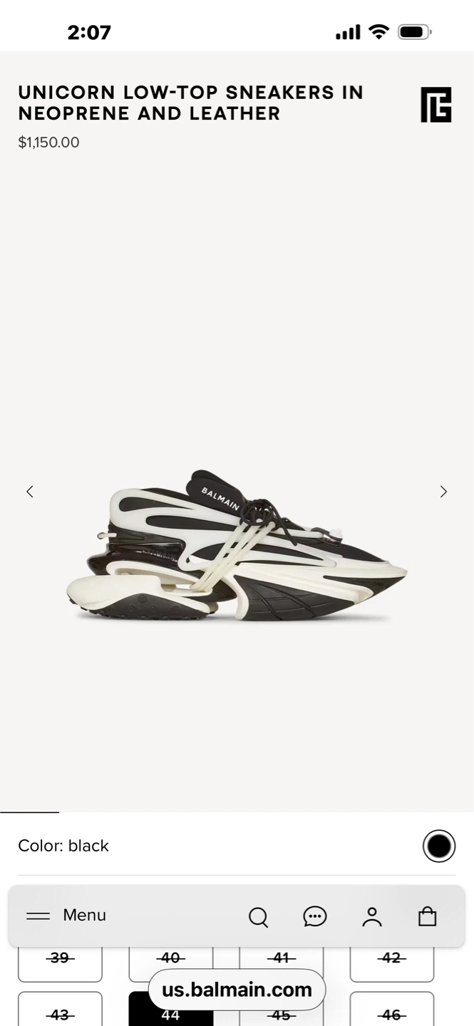 Balmain Unicorn Low-Top Sneakers