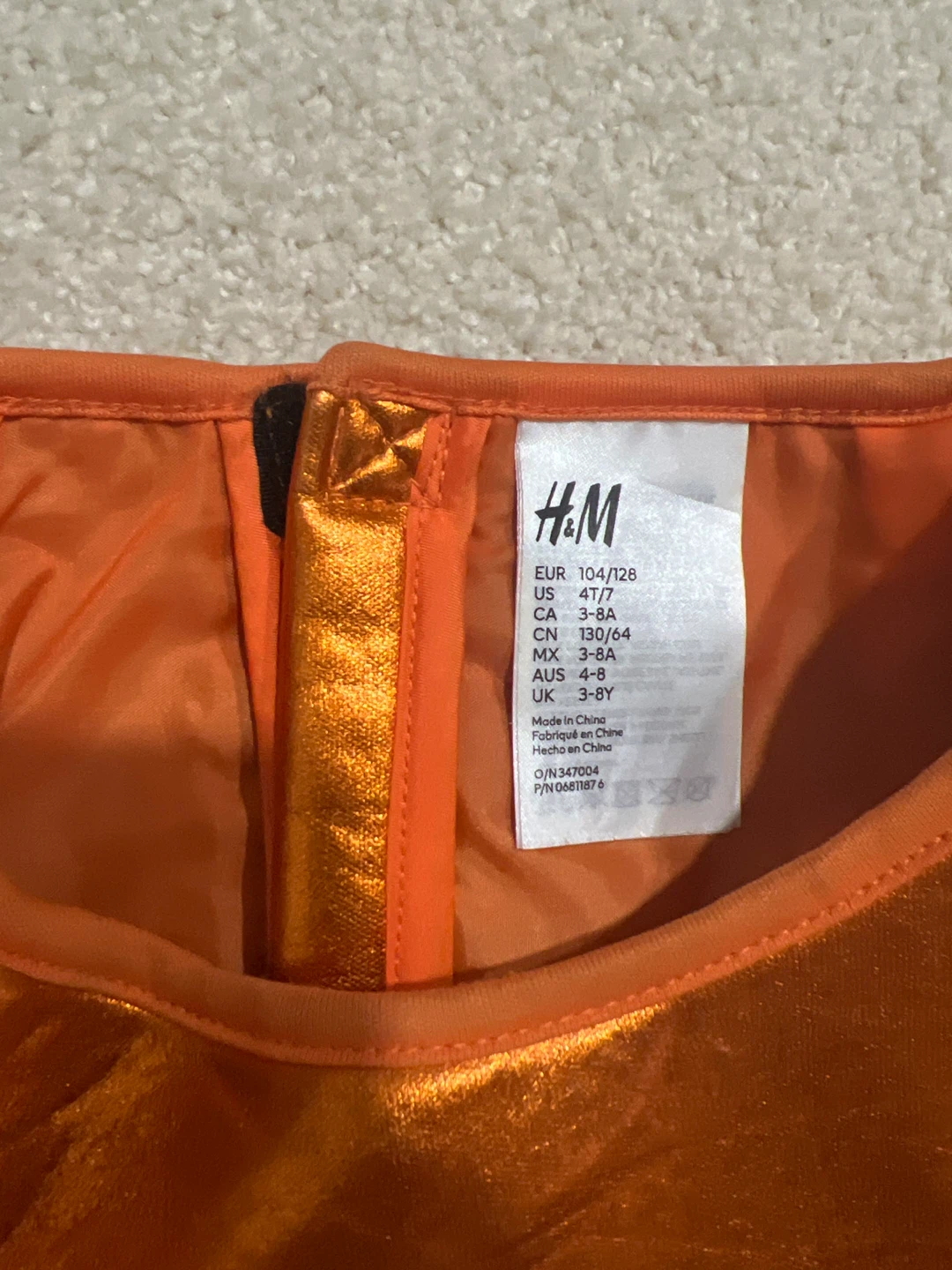 H&M Kids Pumpkin Halloween Costume Vest - photo 2