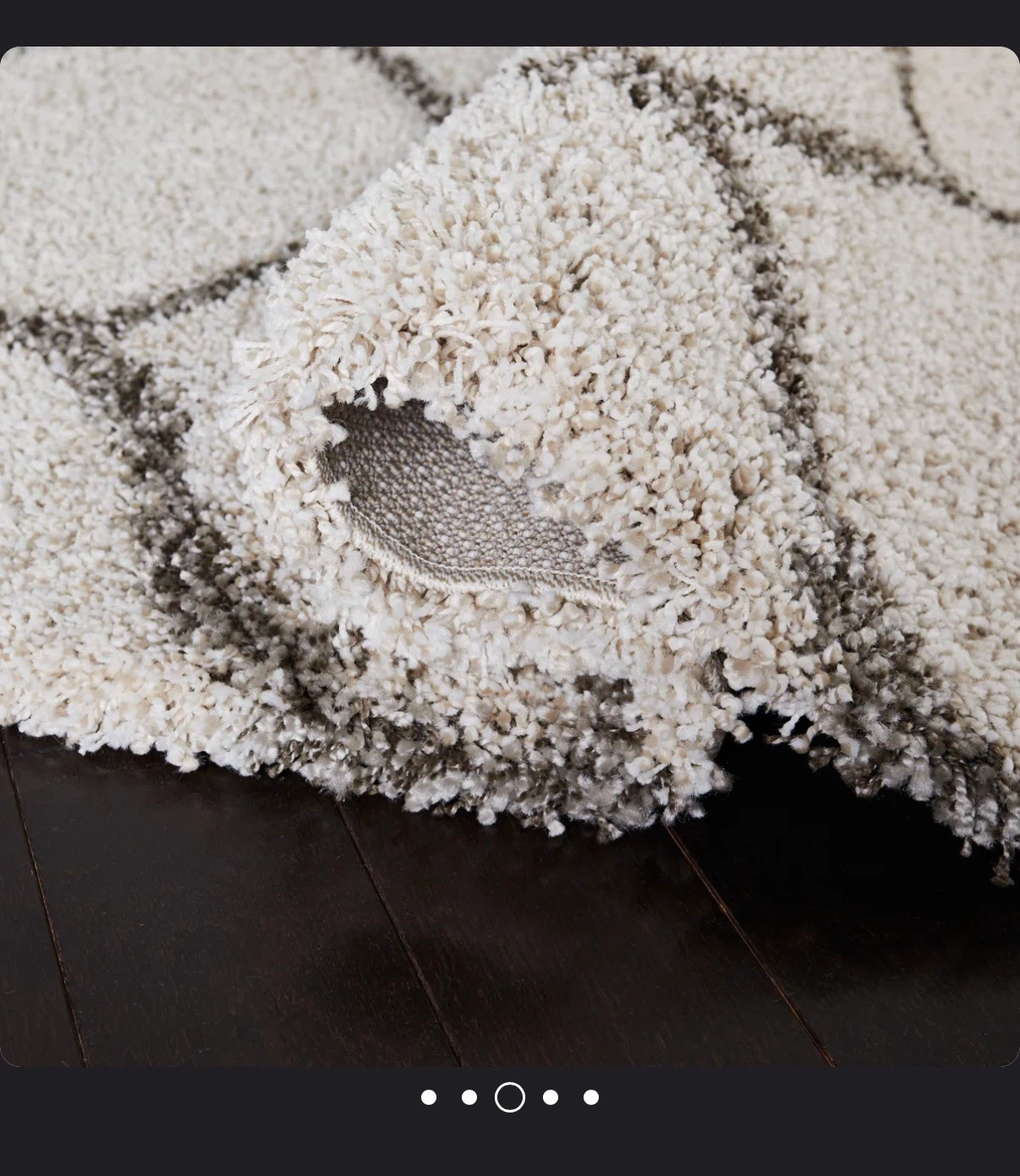 Cream Runner Rug with Geometric Pattern - photo 4