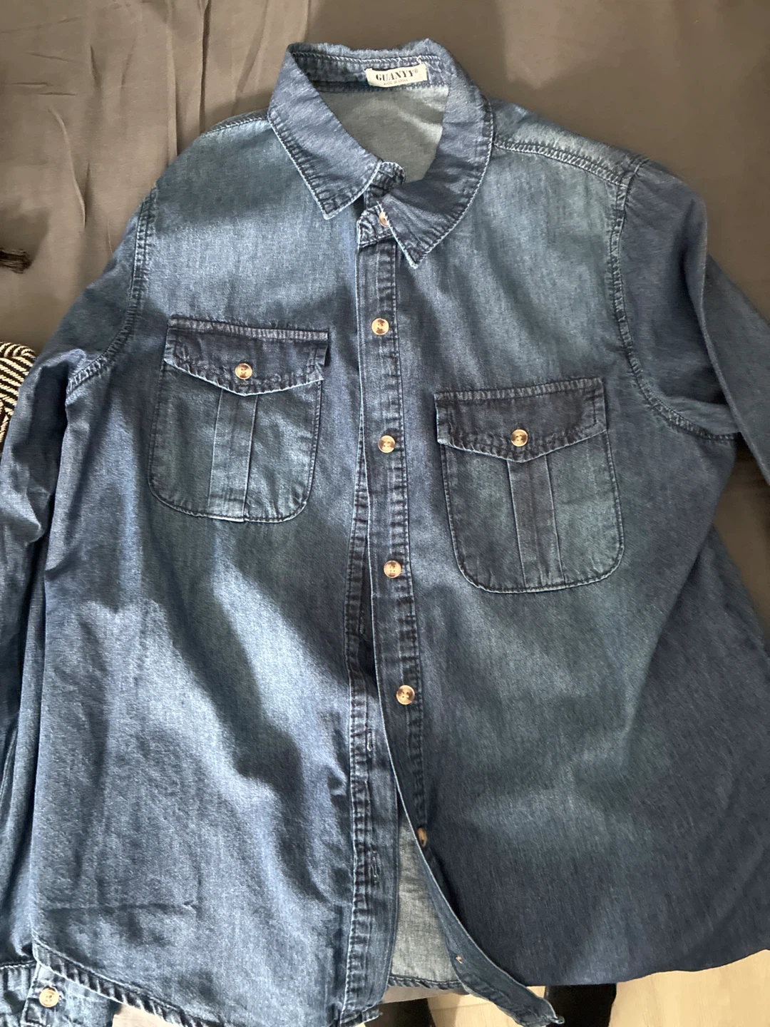 GUANYY Denim Shirt - Blue