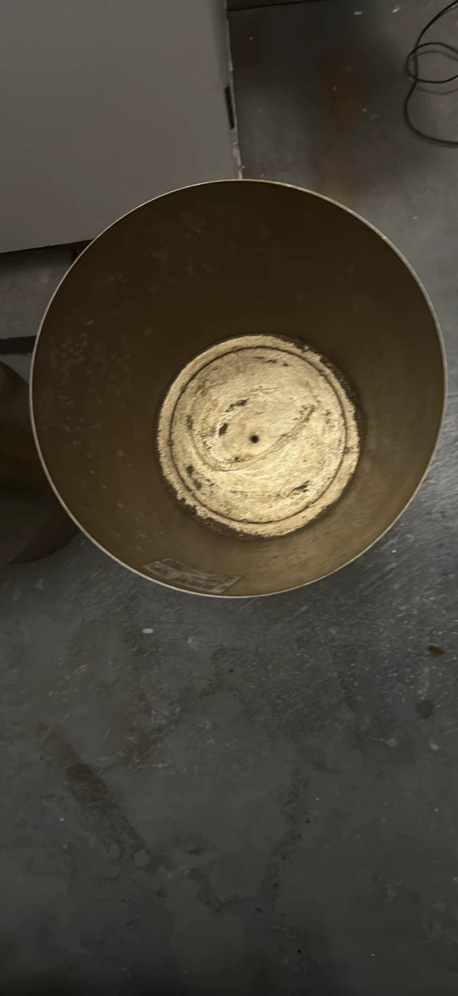 Two Gold Metal Decorative Planter Pots - photo 3