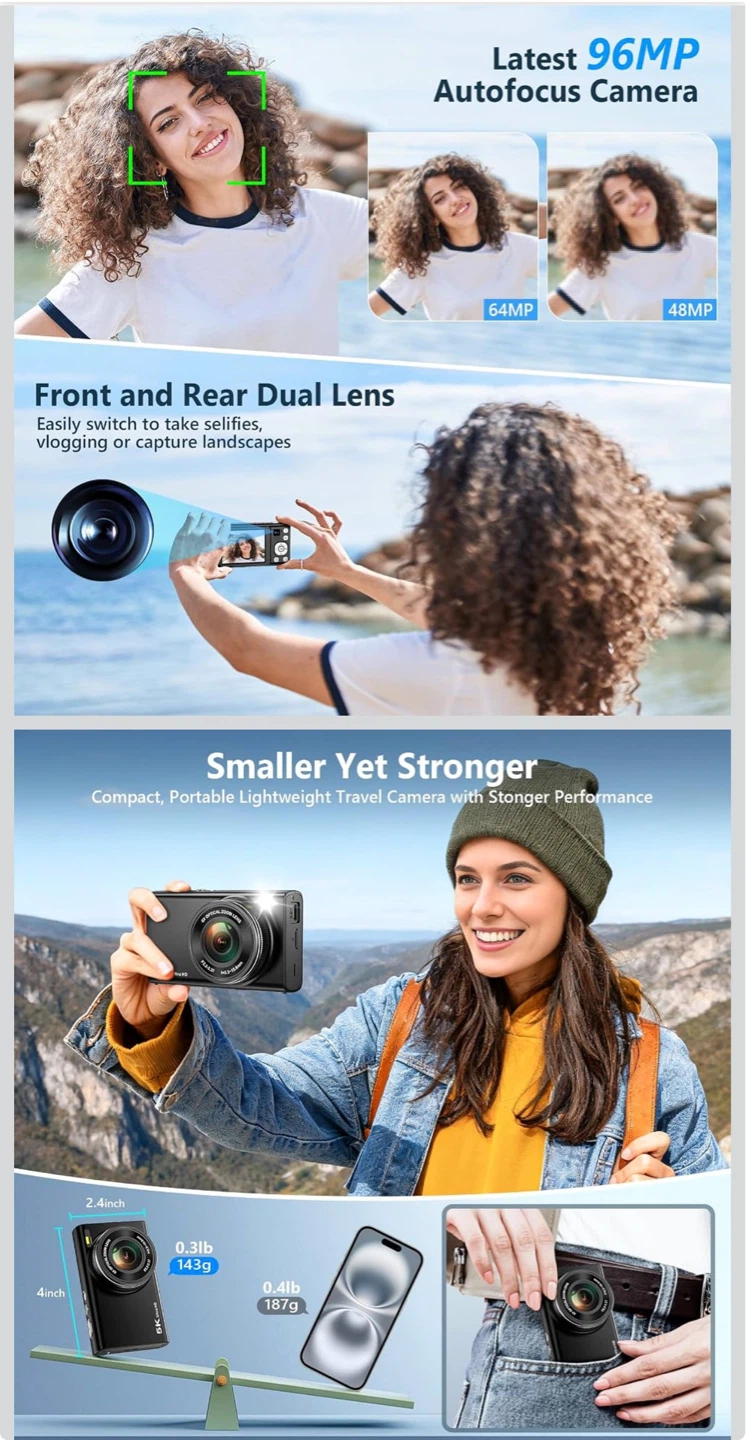 5K Ultra HD Digital Camera with 6X Optical Zoom - photo 3
