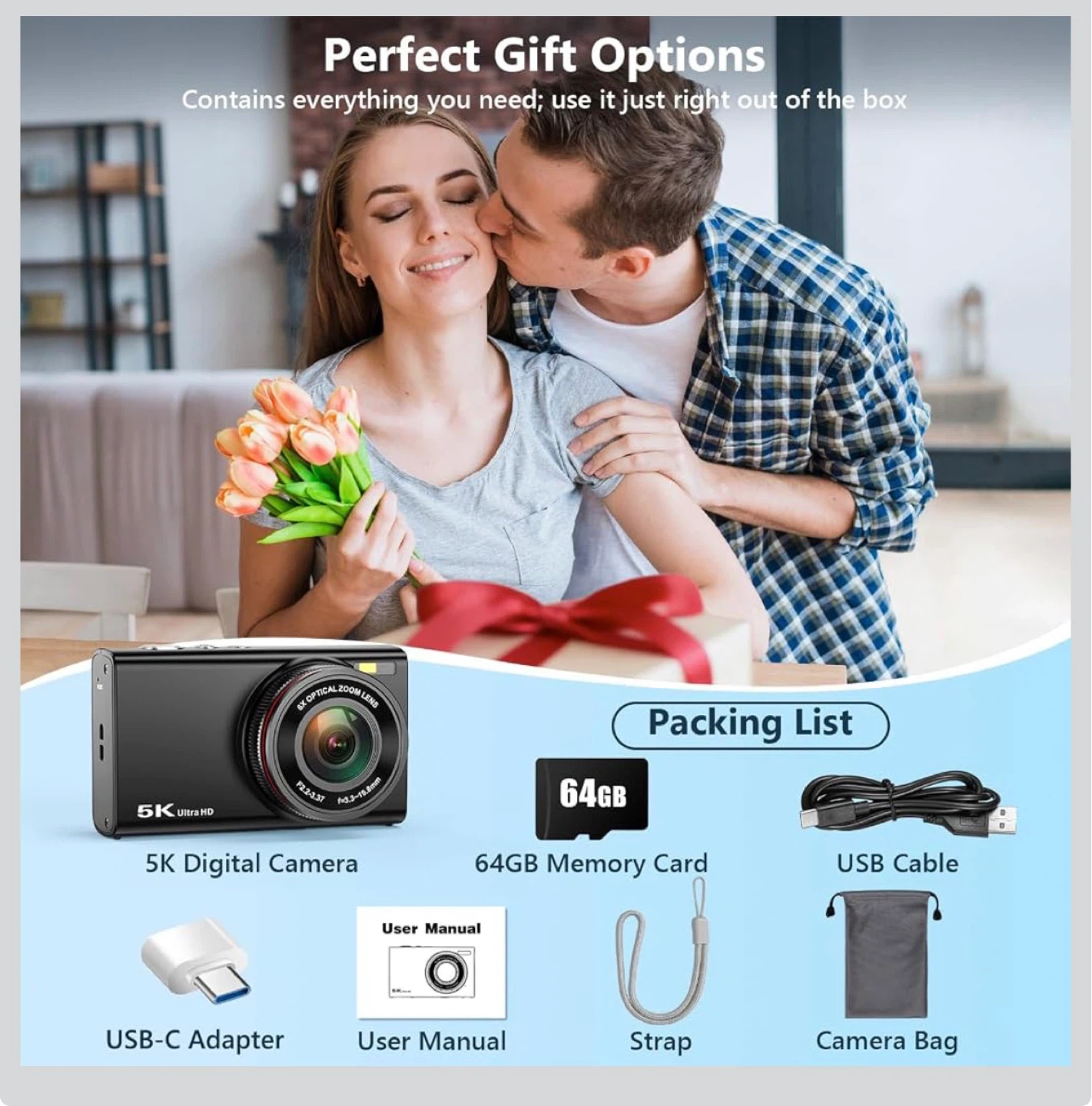5K Ultra HD Digital Camera with 6X Optical Zoom - photo 5