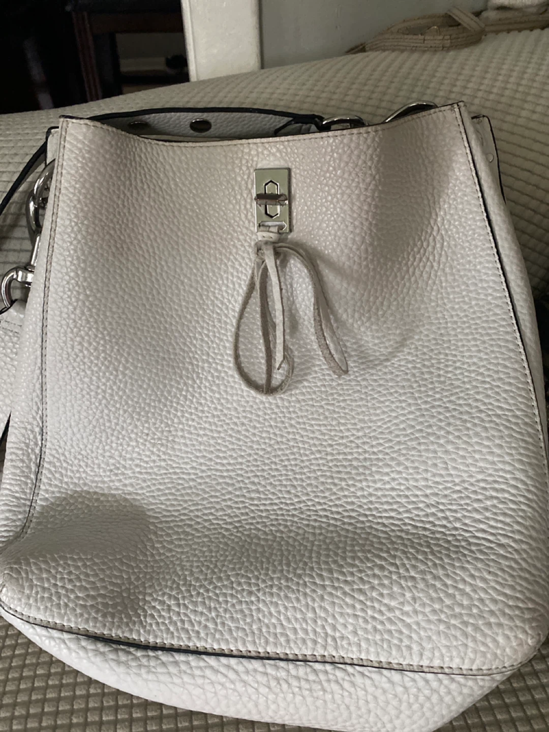 Rebecca Minkoff White Leather Hobo Bag