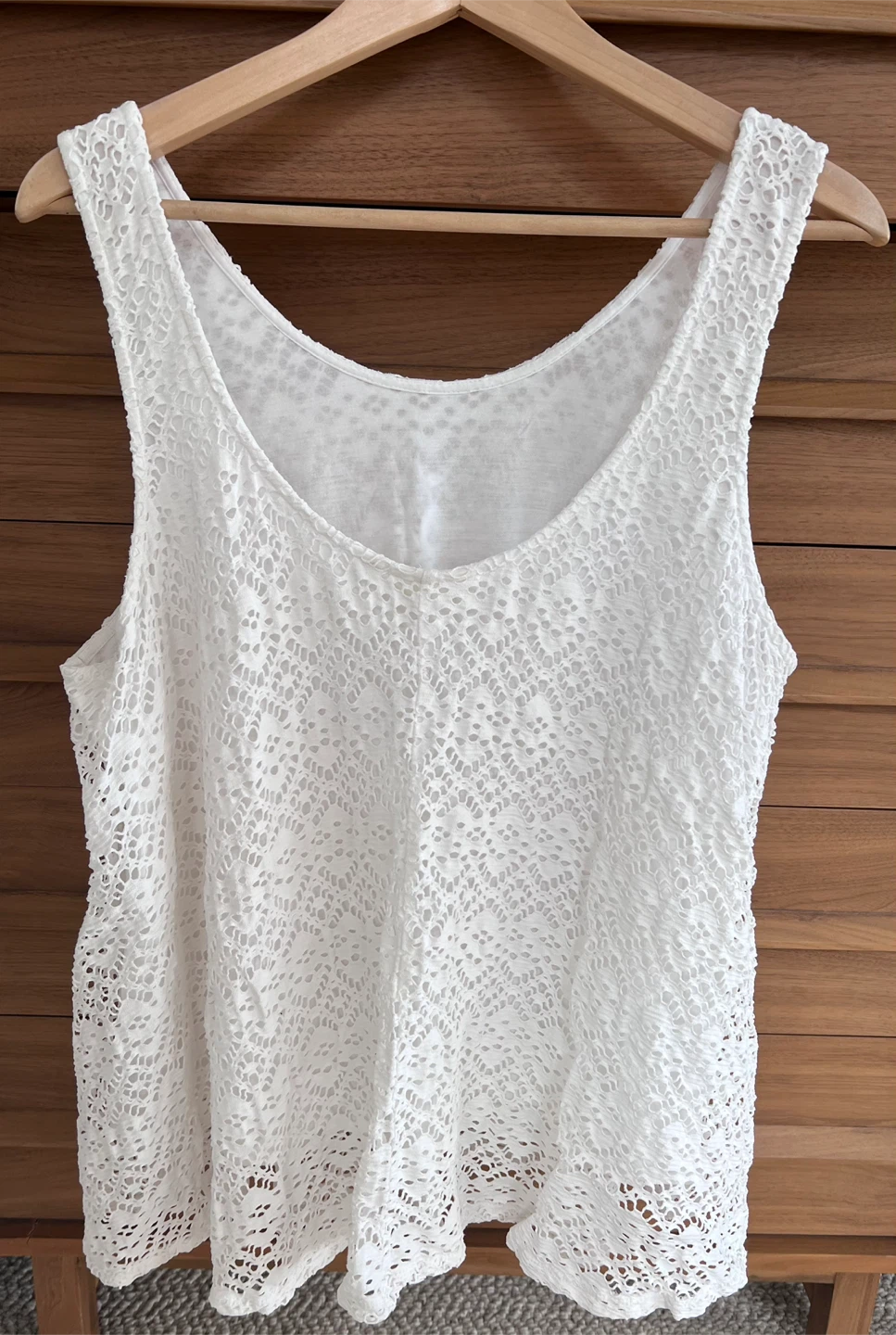 Deletta White Lace Tank Top XL - photo 3