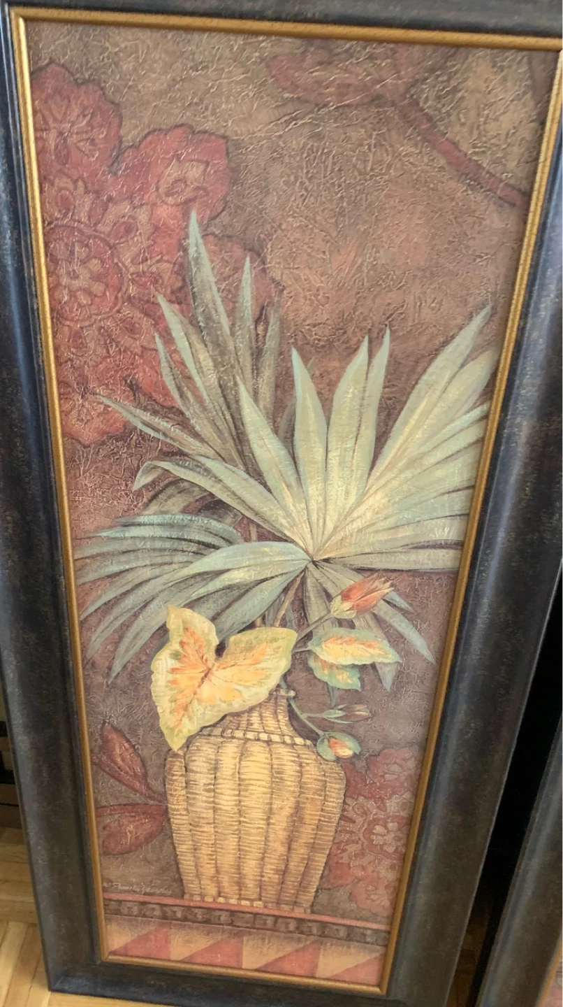 Framed Tropical Floral Wall Art Set - photo 2