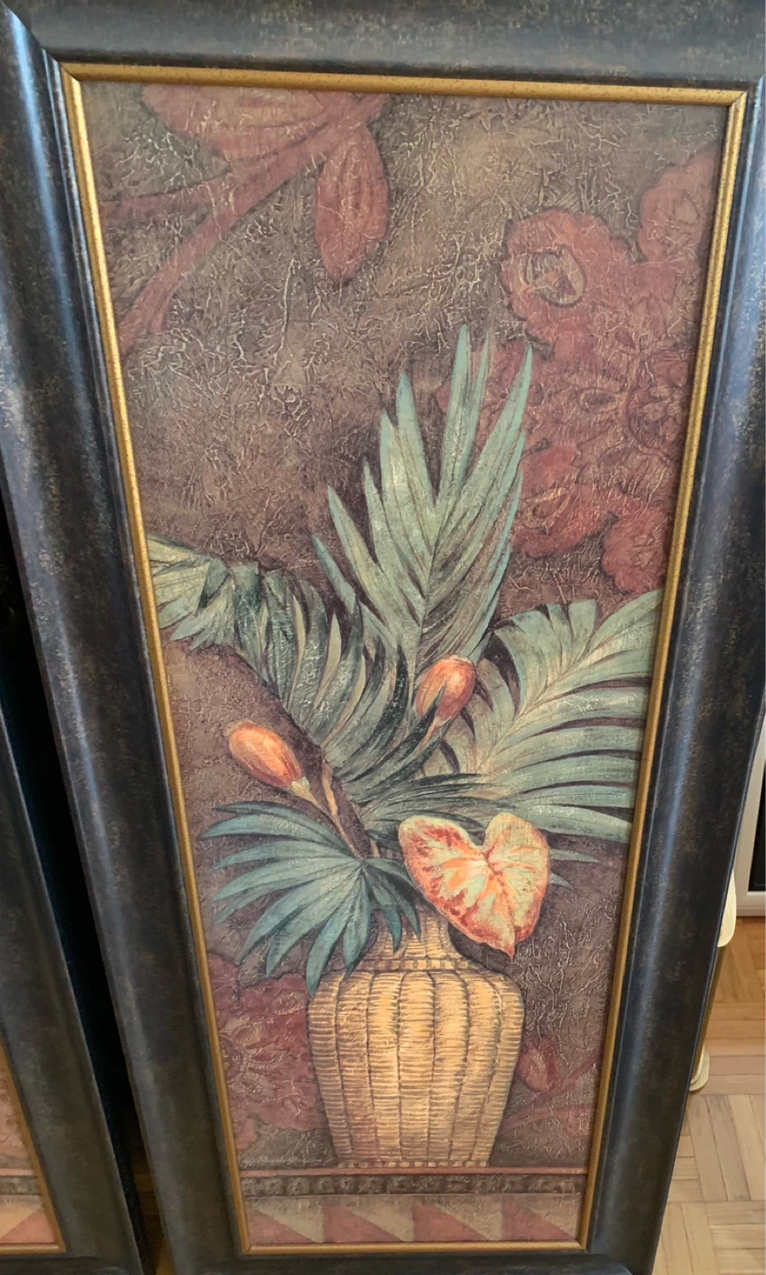 Framed Tropical Floral Wall Art Set - photo 3